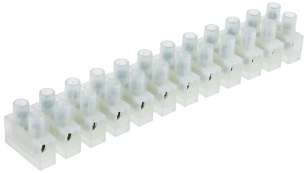 RS PRO 12-Way Non-Fused Terminal Block, 41A, Screw Down Terminals, 4 mm², Through Hole