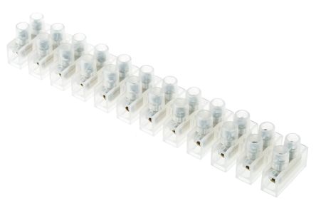 RS PRO 12-Way Non-Fused Terminal Block, 5 to 32A, Screw Terminals, 10 AWG, Free Hanging, Panel Mount