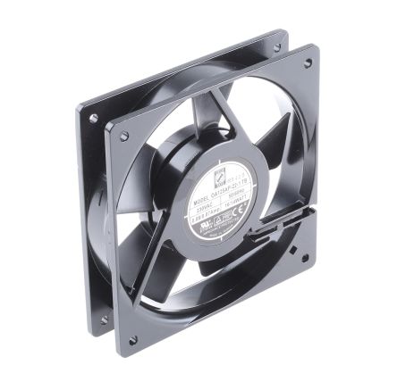 RS PRO 230 V AC, AC Axial Fan, 120 x 120 x 25mm, 127.4m³/h, 14W