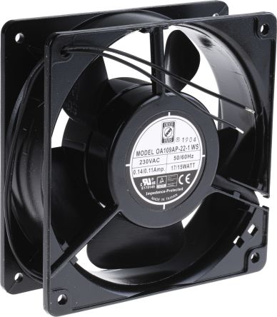 RS PRO 230 V AC, AC Axial Fan, 120 x 120 x 38mm, 186.9m³/h, 15W