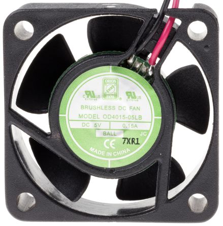 RS PRO 5 V DC, DC Axial Fan, 40 x 40 x 15mm, 11.5m³/h, 1.5W, IP55