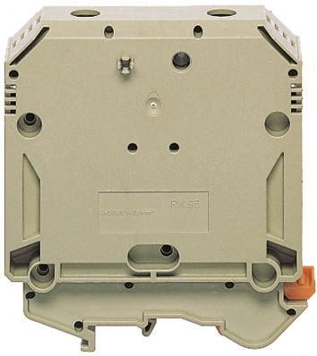 RS PRO Brown Standard Din Rail Terminal, 2 to 0000 AWG, 35 to 95mm², 1 kV