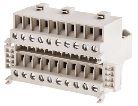RS PRO Grey Feed Through Terminal Block, 0.5 to 2.5 mm², 0.5 to 2.5mm², 300 V