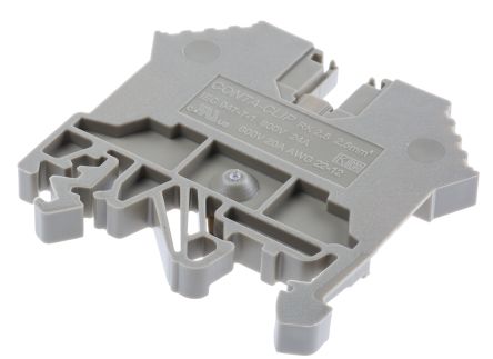 RS PRO Grey Feed Through Terminal Block, 22 to 12 AWG, 800 V