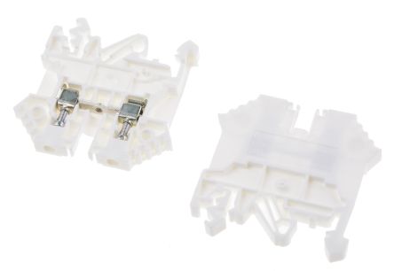 RS PRO White Standard Din Rail Terminal, 0.2 to 2.5 mm², 0.2 to 2.5mm², 800 V