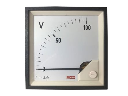 RS PRO Analogue Panel Ammeter DC, 96mm x 96mm, 1 % Moving Coil (186-2511)