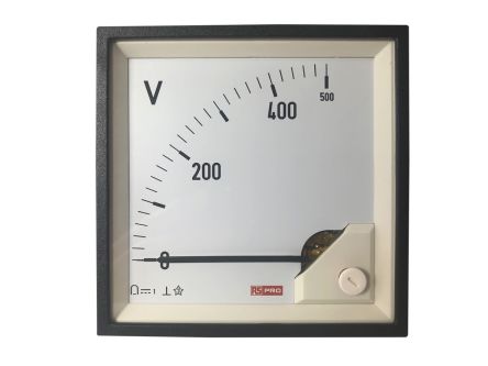 RS PRO Analogue Panel Ammeter DC, 96mm x 96mm, 1 % Moving Coil (186-2513)