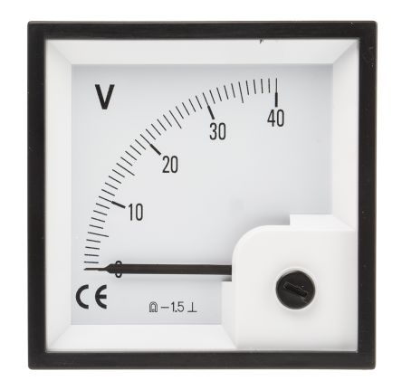 RS PRO Analogue Voltmeter DC ±1.5 %, 68 x 68 mm, 0 to 150V