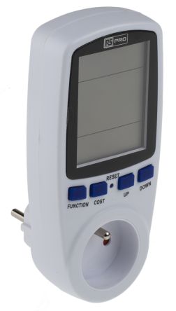 RS PRO Digital Energy Meter Plug, FR Plug (Type E)