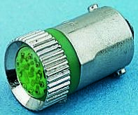RS PRO LED Indicator Lamp, BA9s, Green, Multichip, 10mm dia., 28V AC/DC 