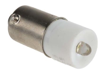 RS PRO LED Indicator Lamp, BA9s, White, Single Chip, 10mm dia., 24V AC/DC