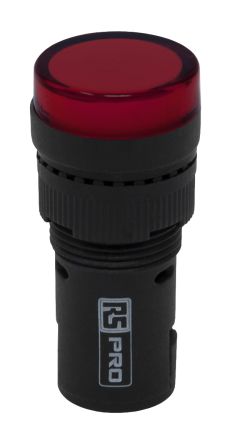 RS PRO, Panel Mount Red LED Pilot Light, 16mm Cutout, IP40, Round, 120 V AC/DC