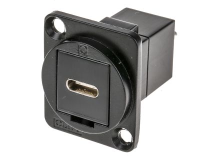 RS PRO Straight, Panel Mount, Female to Male Type C USB Connector (143-8923)