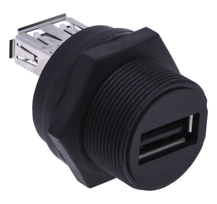 RS PRO Straight, Panel Mount, Socket Type Mini IP67 USB Connector (111-6759)