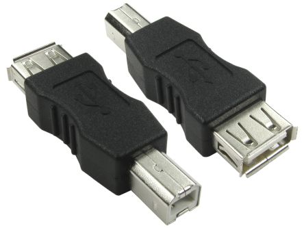RS PRO USB Cable, 25.3 mm, Female USB A to Female USB B, USB 2.0