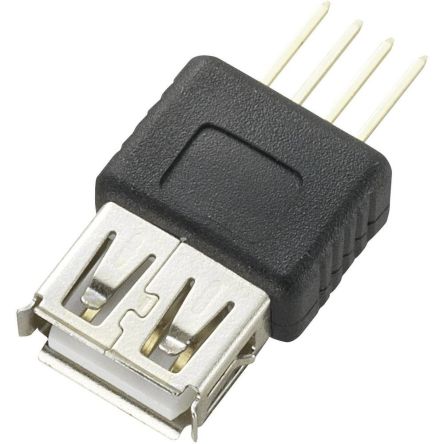 RS PRO, Through Hole, Socket Type A USB Connector