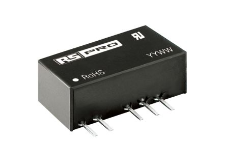 RS PRO 1W DC-DC Converter PCB Mount, Voltage in 10.8 to 13.2 V DC, Voltage out ±5V DC Medical Approved, Railway
