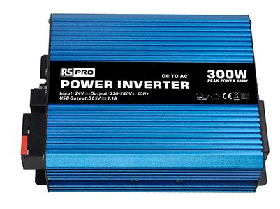 RS PRO 300W Fixed Installation DC-AC Power Inverter, 24V / 230V