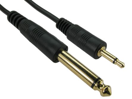 RS PRO Male to Male RCA Cable, Black, 3m