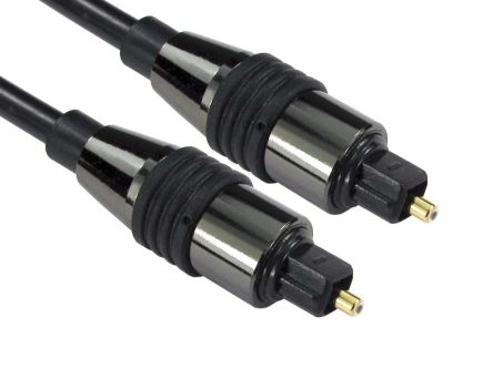 RS PRO Male TOSLINK to Male TOSLINK Optical Audio Cable, 5m