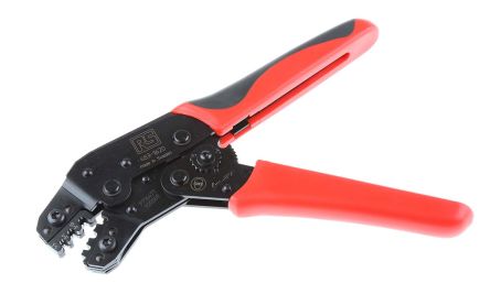 RS PRO Ratcheting Hand Crimping Tool for Open Barrel Terminal, 198 mm Length