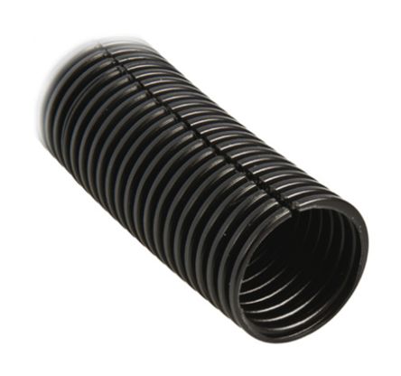 RS PRO Plastic Flexible, Split Conduit Black 20mm x 25m