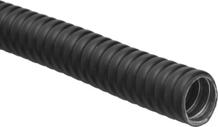 RS PRO PVC Coated Galvanised Steel Flexible Conduit Black 16mm x 30m