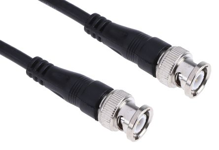 RS PRO Male BNC to Male BNC Coaxial Cable, RG58, 50 Ω, 3m