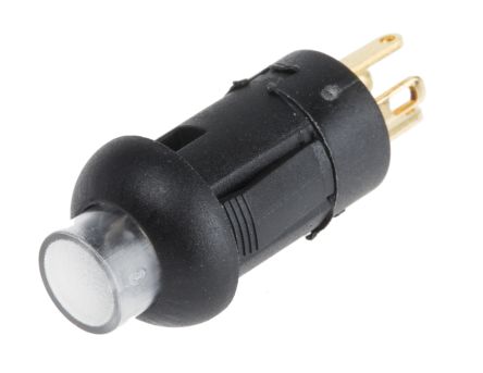 RS PRO Single Pole Single Throw (SPST) Momentary Red LED Miniature Push Button Switch, 8 (Dia.)mm, PCB, 30V DC