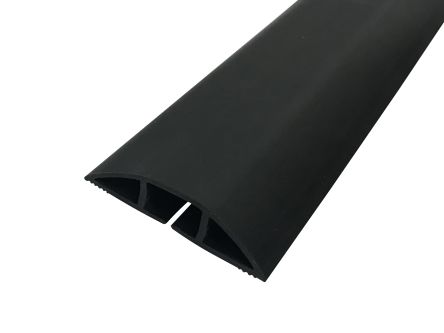RS PRO 1m Black Cable Cover in PVC, 14.8 x 7.8mm Inside dia.