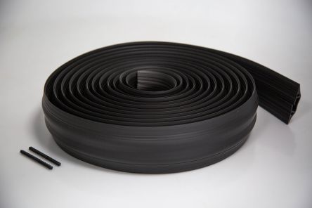 RS PRO 9m Black Cable Cover in PVC, 30mm Inside dia.