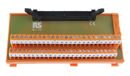 RS PRO, 50 Pole IDC Connector Interface Module, DIN Rail Mount