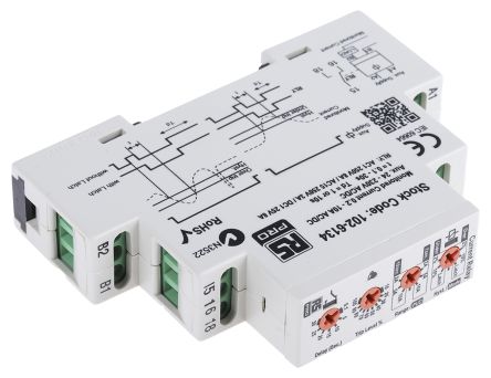 RS PRO DIN Rail Current Monitoring Relay, 1 to 10A, 48 to 63Hz, 1 Phase, SPDT