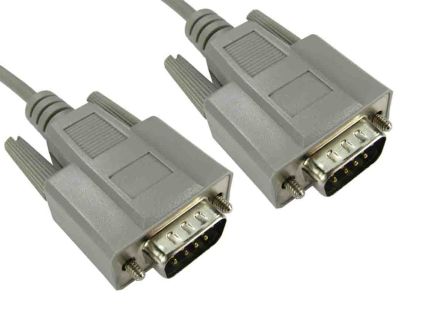 RS PRO 2m DB9 M to DB9 M Serial Cable Assembly