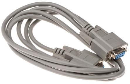 RS PRO 2m DB9 to DB9 Serial Cable 
