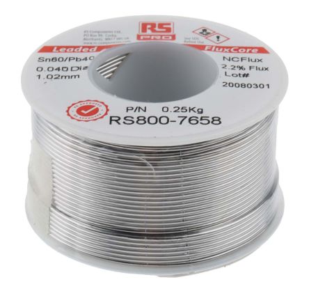 RS PRO Wire, 1.01mm Lead solder, 183°C Melting Point