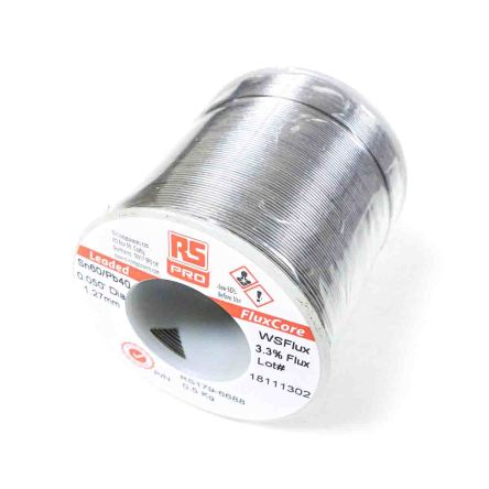 RS PRO Wire, 1mm Lead solder, 183°C Melting Point (179-6684)