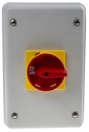 RS PRO 3 Pole Panel Mount Non Fused Isolator Switch - 63 A Maximum Current, 18.5 kW Power Rating, IP54