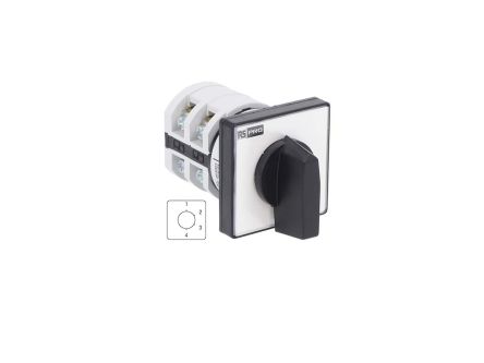 RS PRO, 1P 4 Position Rotary Cam Switch, 690 V, 16A