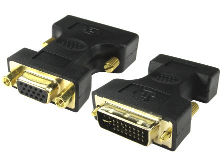 RS PRO AV Adapter, Male DVI to Female VGA (182-8557)