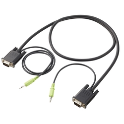 VGA cable with stereo mini plug (compatible with VESA-DDC) (A1VGA10) 
