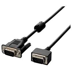 D-Sub 15-Pin (Mini) Cable / Compact Connector / 1.0 m / Black