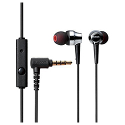 High-Res Audio Compatible In-Ear-Canal Stereo Headphones (With Microphone) / 10.0‑mm Driver / RH1000 / Black