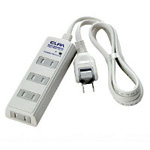 Power Strip, 4 Outlets, with Lightning Resistance Cord Included (WBT-4030SBN(W)) 