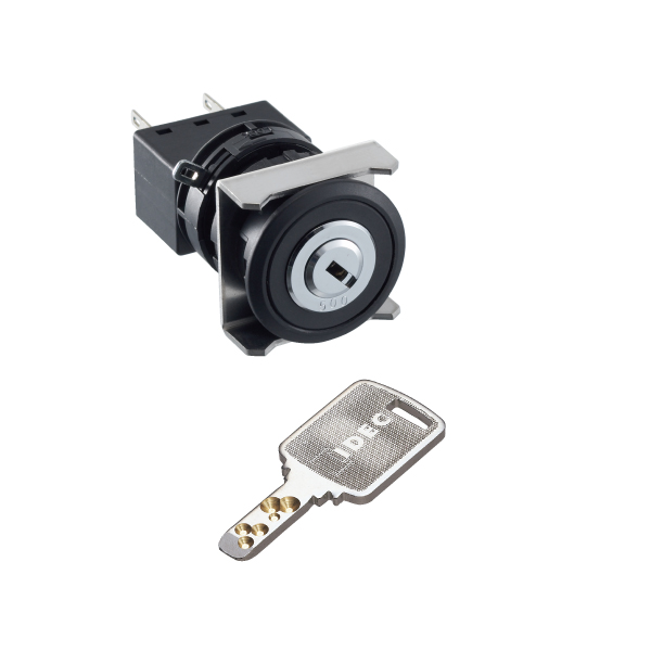 LW Series Flash Silhouette Switch, Keyed Selector Switch (LW6MK-3C6H) 