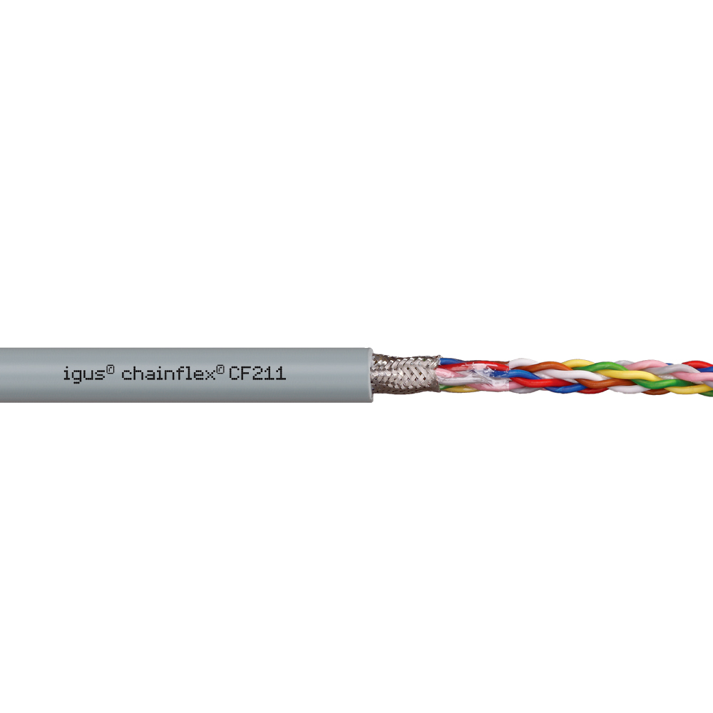 Chain Flex CF211- Twisted Pair Cable, with Shield (CF211.02.08.02-0.25SQ-(8X2)-9) 