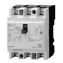 Earth Leakage Circuit Breakers (ELCB) NV-KC Series with accessories (NV30-KC 3P 15A 100-200V 30MA AL TBL) 