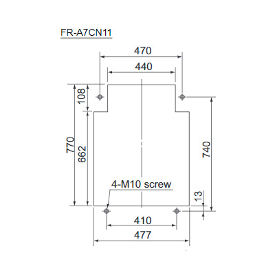 Heatsink Protrusion Attachment For Inverter FR-A700