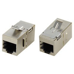 LAN Cable Extension, With Shield, CAT6A/CAT6/CAT5e, Panel-Mount (JJ Inline Adapter) (NW080-88S-SI-C6A-SH) 