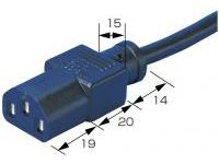 AC Cord, Fixed Length (UL/CSA), Single-Side Cut-Off Socket, Connector Type: Straight (A-ULSST-2) 
